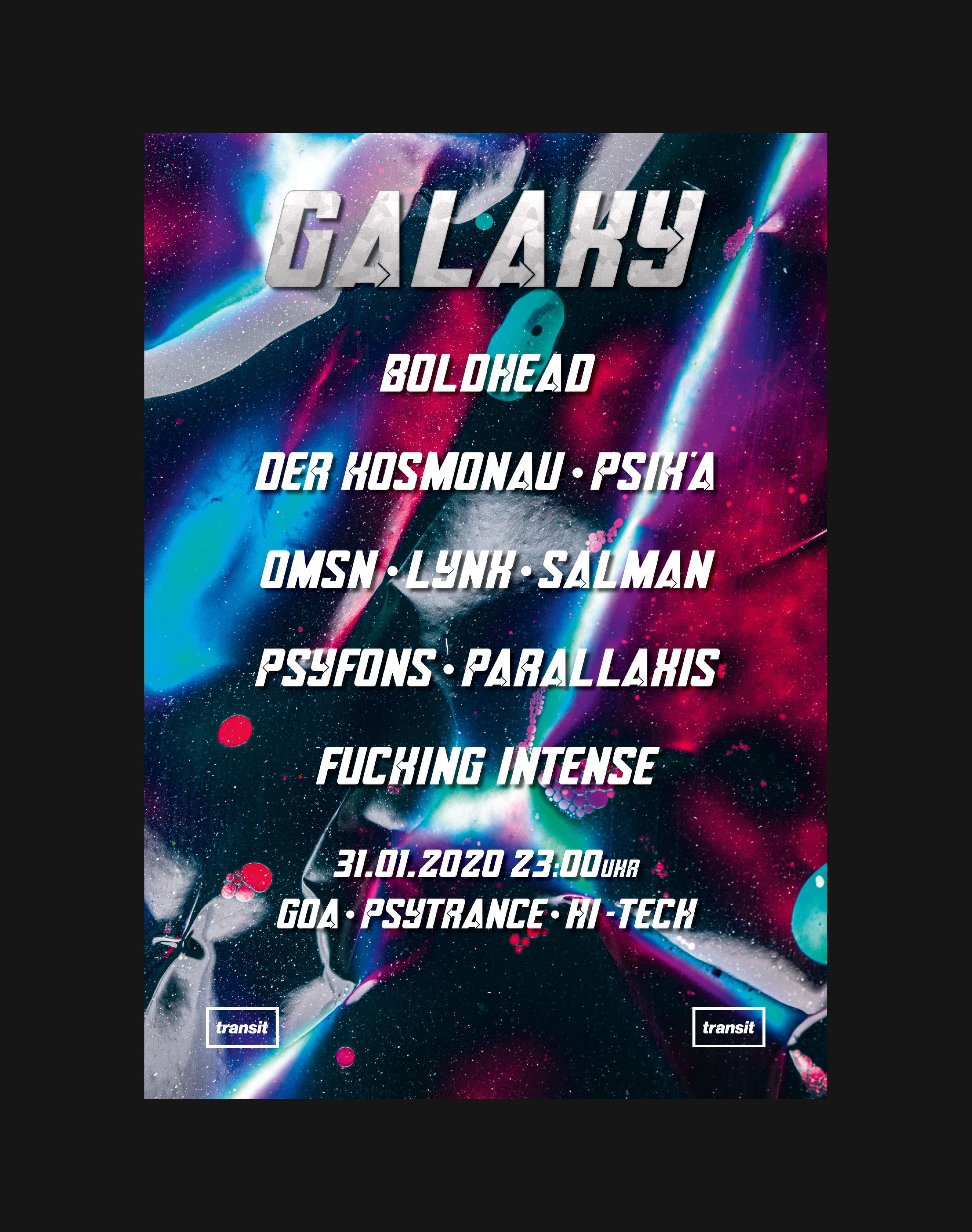 20 Galaxy Jan2020 Plakat Schwarz